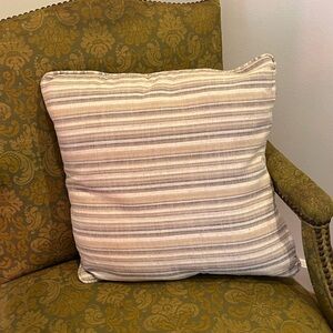 Linen Down Fill Striped Throw Pillow